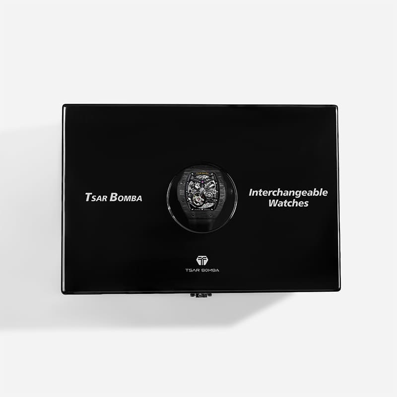 Official Tsar Bomba Atomic-Interchangeable Automatic Carbon Fibre Watch Single Combo Edition - TB8218 - Top G Watches