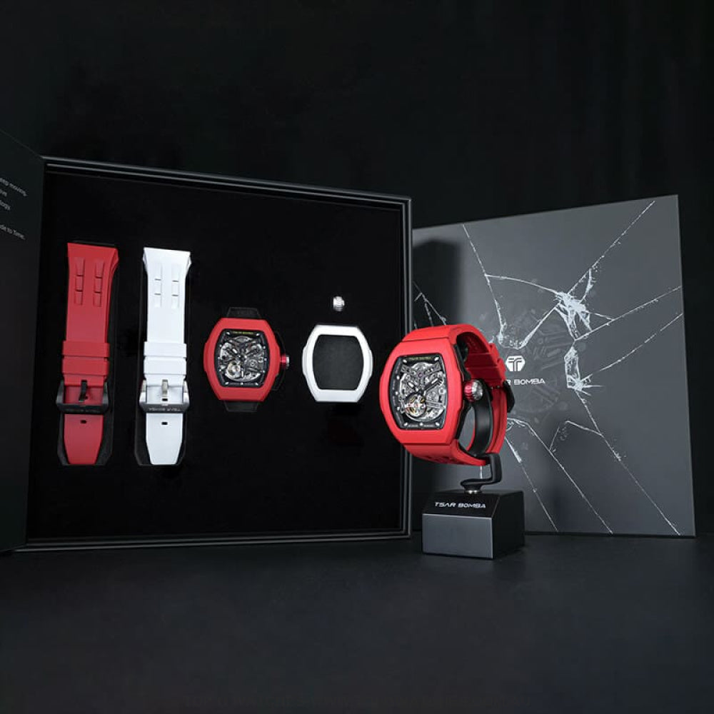 Official TSAR Bomba Interchangeable Automatic Mechanical Watch - TB8218 Two Combo - Top G Watches