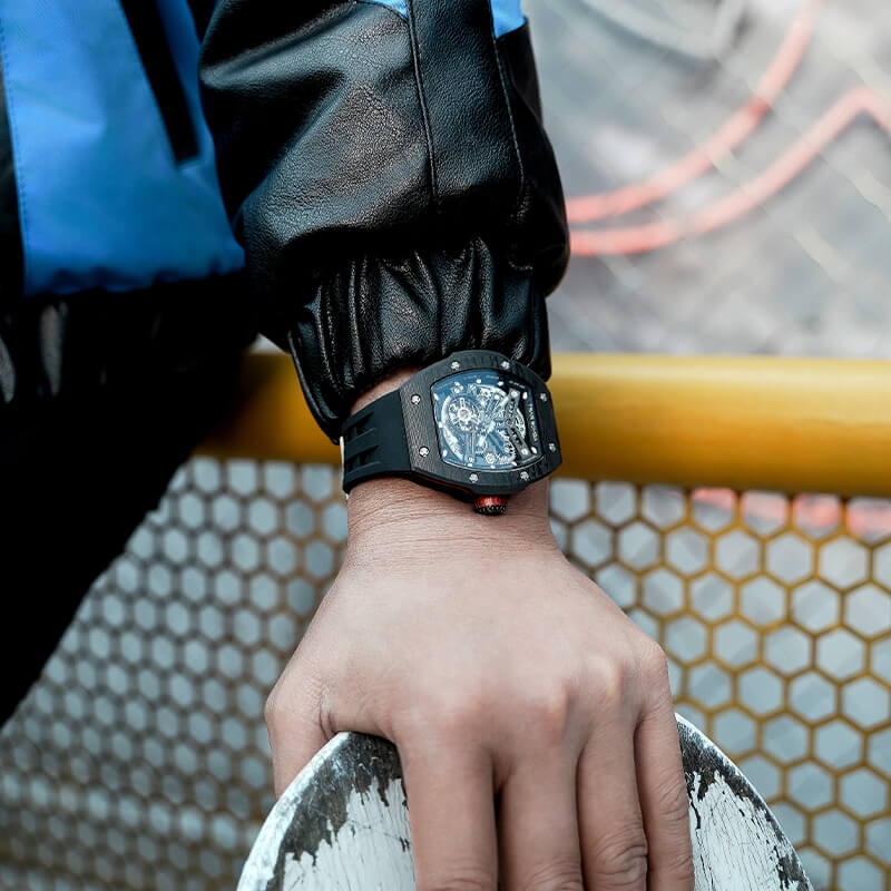 Official Tsar Bomba Atomic-Interchangeable Automatic Watch Carbon Fibre Combo - TB8218 - Top G Watches