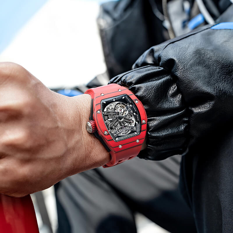 Official Tsar Bomba Atomic-Interchangeable Automatic Watch Carbon Fibre Combo - TB8218 - Top G Watches
