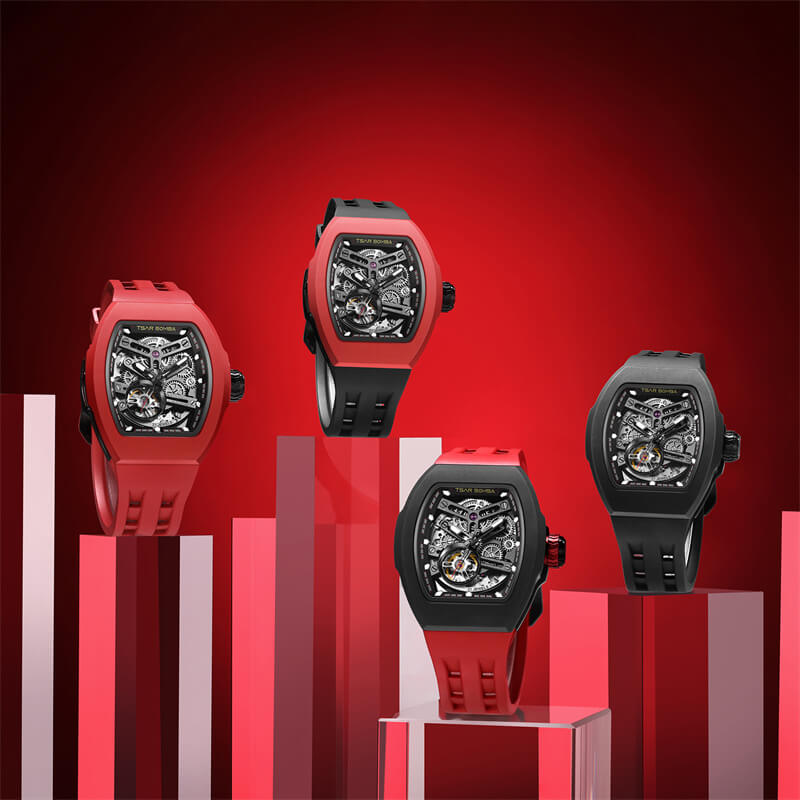Official Tsar Bomba Atomic-Interchangeable Automatic Watch Mixed Material Combo - TB8218 - Top G Watches