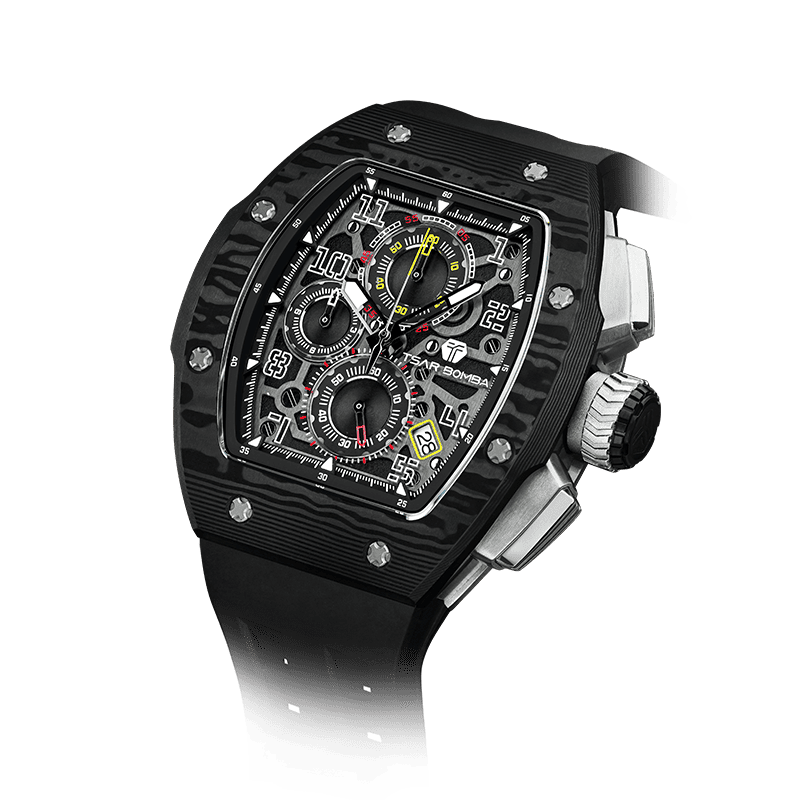 Official TSAR BOMBA Atomic-Interchangeable Seiko VK67 Calendar Mechanical Watch - TB8214 Multi-Combo - Top G Watches