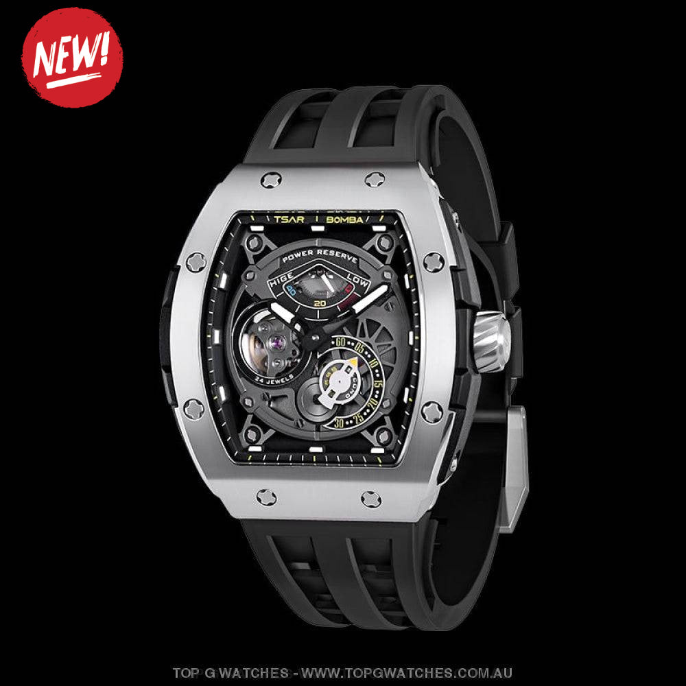 Official TSAR Bomba Automatic Mechanical Kinetic Energy Display Watch TB8210A - Top G Watches