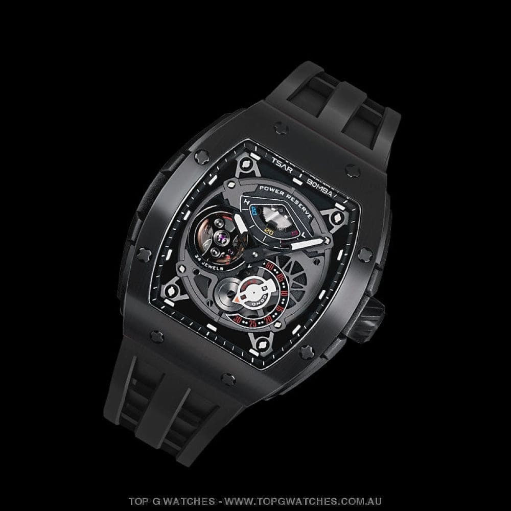 Official TSAR Bomba Automatic Mechanical Kinetic Energy Display Watch TB8210A - Top G Watches