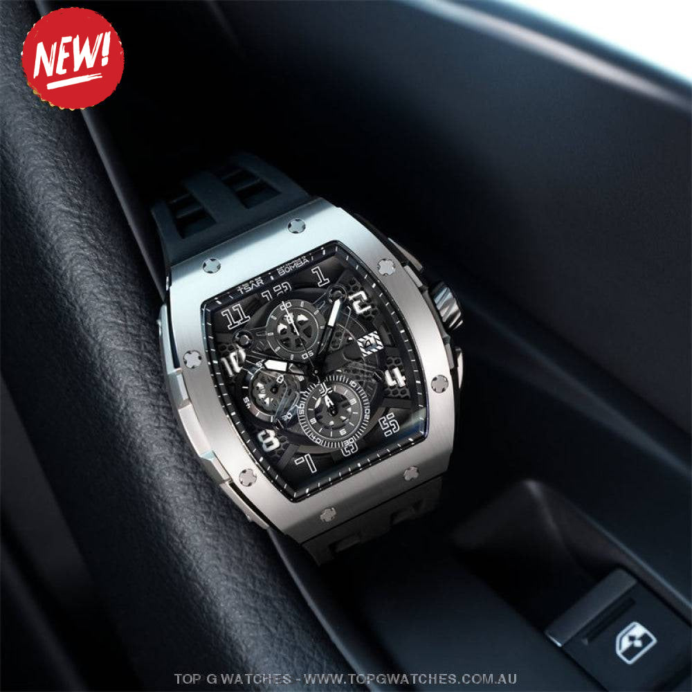 Official TSAR Bomba Quartz Waterproof Mechanical Watch TB8211Q - Top G Watches