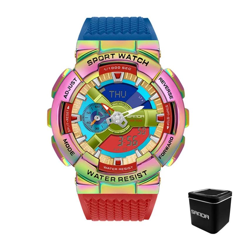 SANDA 9004 Digital Sports Watch - Waterproof Military G-Style Shockproof - Top G Watches
