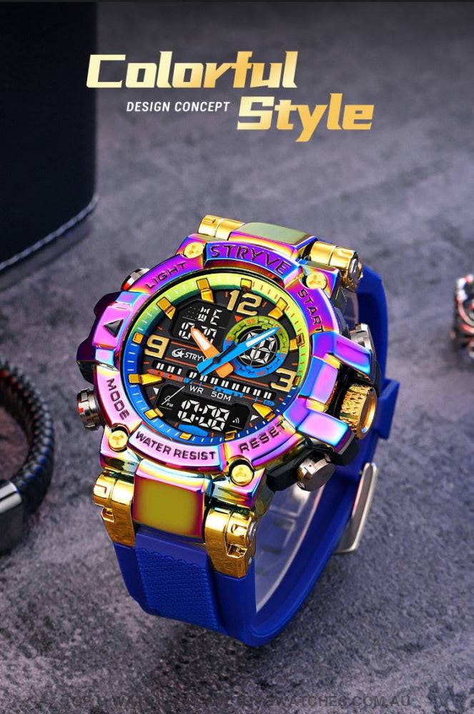 Top Sports Luxury Stryve Digital-Analog Dual Waterproof Sports Watch - Top G Watches