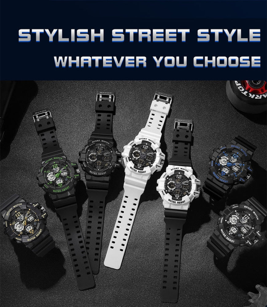 Sanda G-Style Shock Sports Military Waterproof Electronic Wristwatch Mens Watches