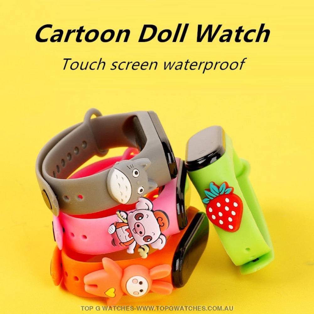 Waterproof Smart Touch Screen Digital Led Cartoon Sports Kid's Watch - Top G Watches