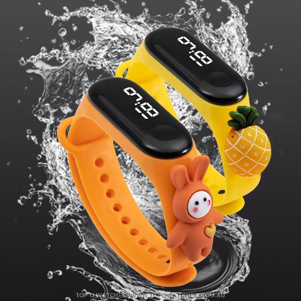 Waterproof Smart Touch Screen Digital Led Cartoon Sports Kid's Watch - Top G Watches