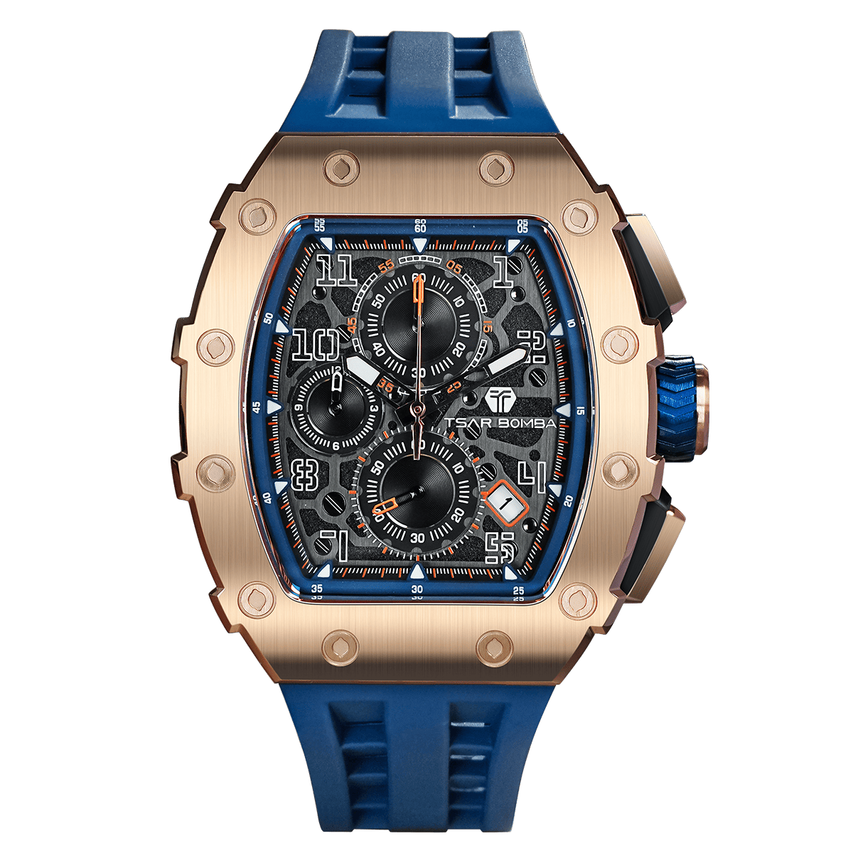 Official TSAR BOMBA Elemental Series TB8204Q – Calendar & Chronograph Watch