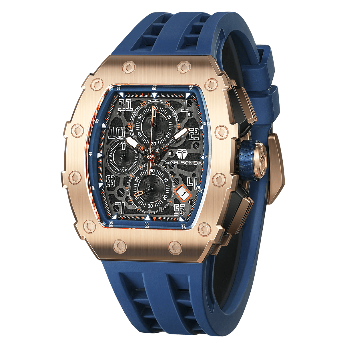 Official TSAR BOMBA Elemental Series TB8204Q – Calendar & Chronograph Watch