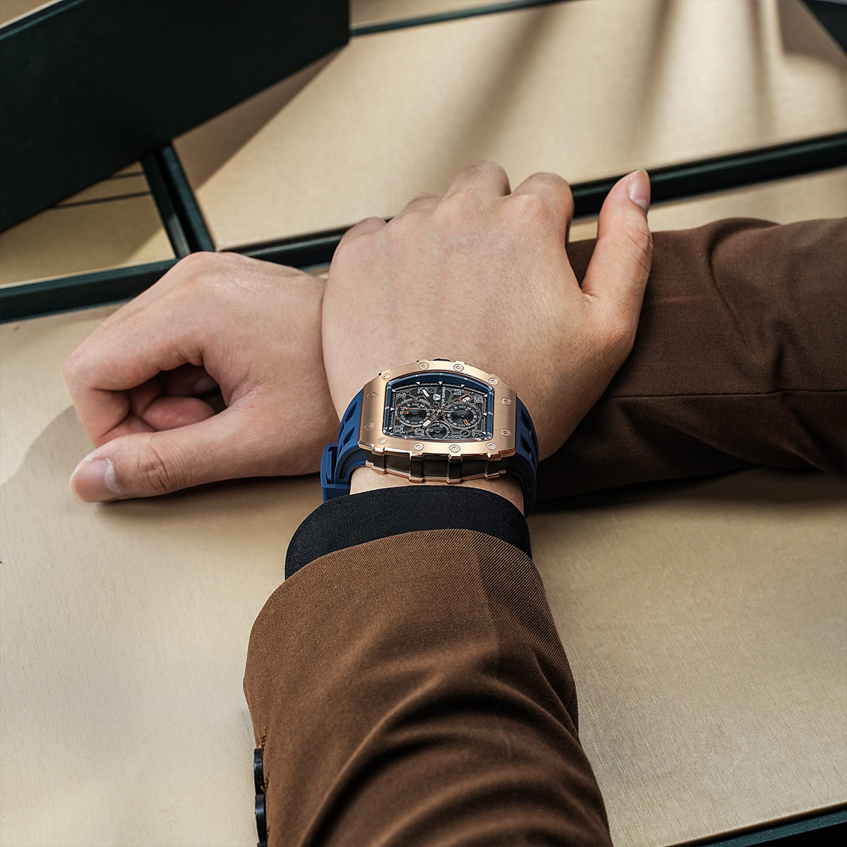 Official TSAR BOMBA Elemental Series TB8204Q – Calendar & Chronograph Watch