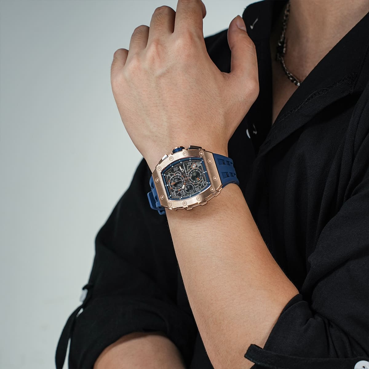 Official TSAR BOMBA Elemental Series TB8204Q – Calendar & Chronograph Watch