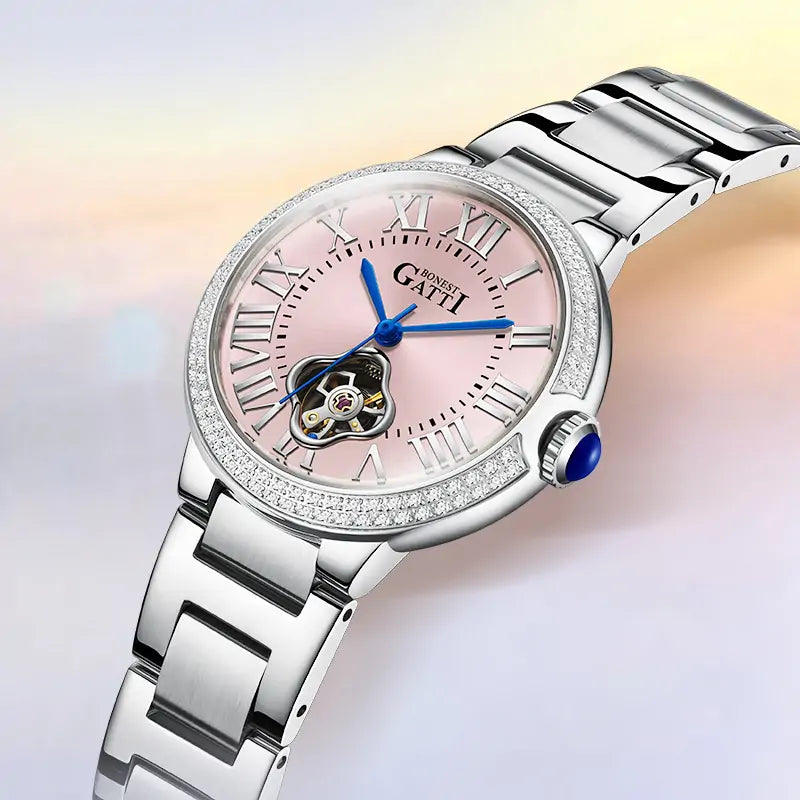 BONEST GATTI BG3006 Ladies Skeleton Automatic Watch – Sapphire Crystal