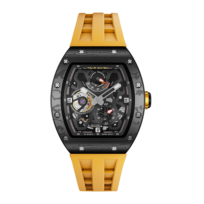 Official TSAR BOMBA Carbon Fibre Ceramic Kinetic Energy Automatic Watch – TB8212