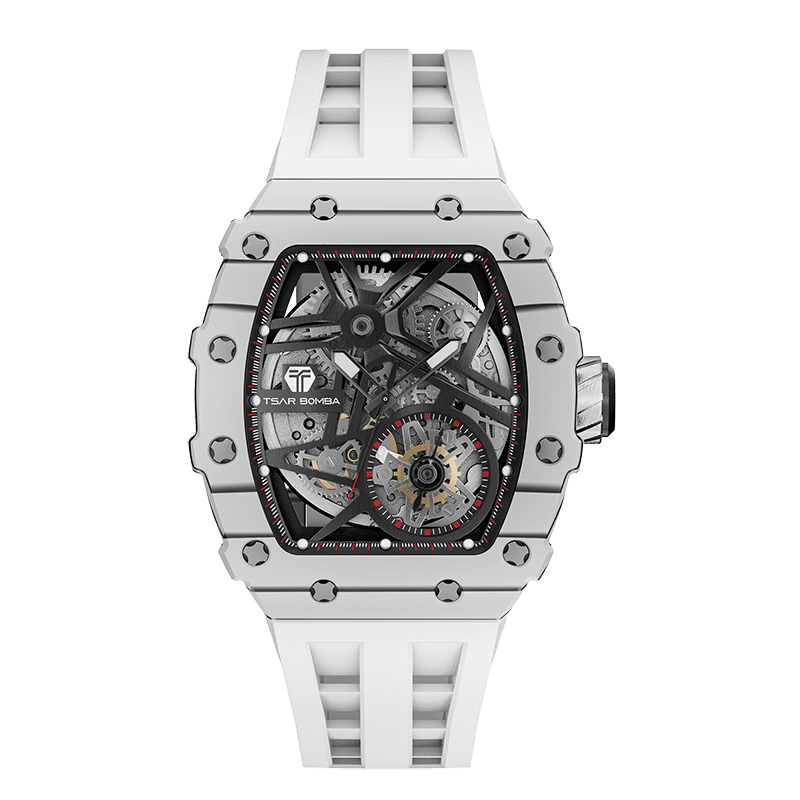 Official TSAR BOMBA Carbon Fibre Automatic Skeleton Watch – TB8209CF
