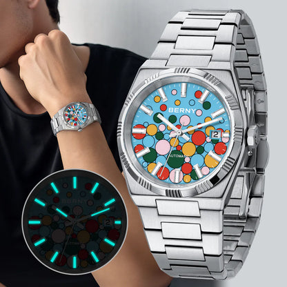 BERNY AM241M Automatic Watch – Interchangeable Bezels & Sapphire