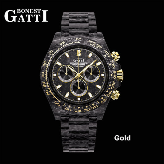 BONEST GATTI BG9012 Full Carbon Fibre Automatic Chronograph Watch
