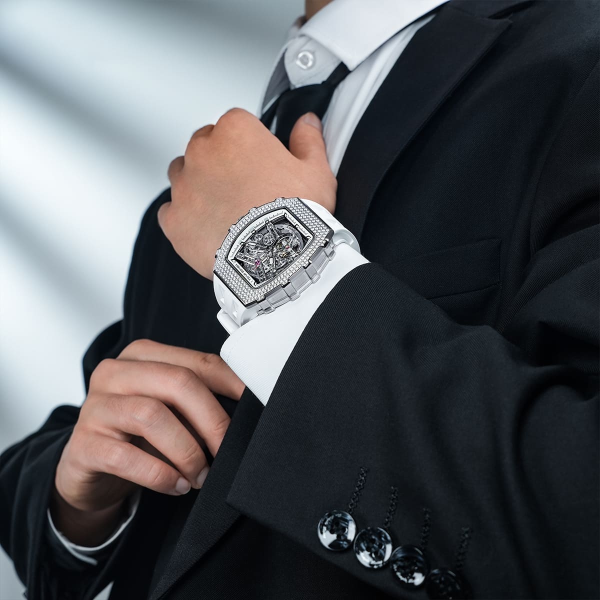 Official TSAR BOMBA Diamond Automatic Skeleton Watch – TB8208D