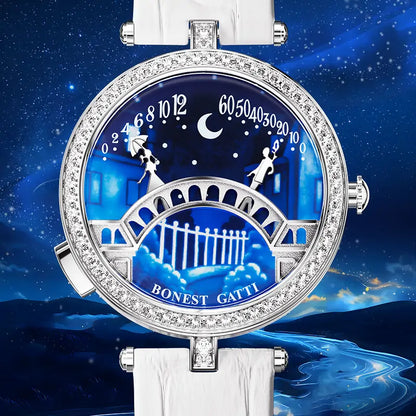 BONEST GATTI BG3004 Pont des Amoureux “Lovers’ Bridge” Animated Ladies Watch