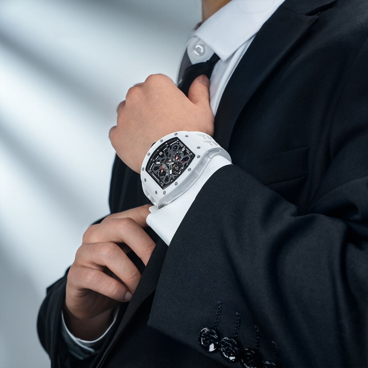 Official TSAR BOMBA Carbon Fibre Ceramic Kinetic Energy Automatic Watch – TB8212