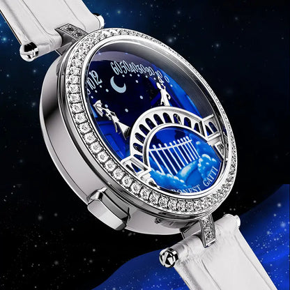 BONEST GATTI BG3004 Pont des Amoureux “Lovers’ Bridge” Animated Ladies Watch