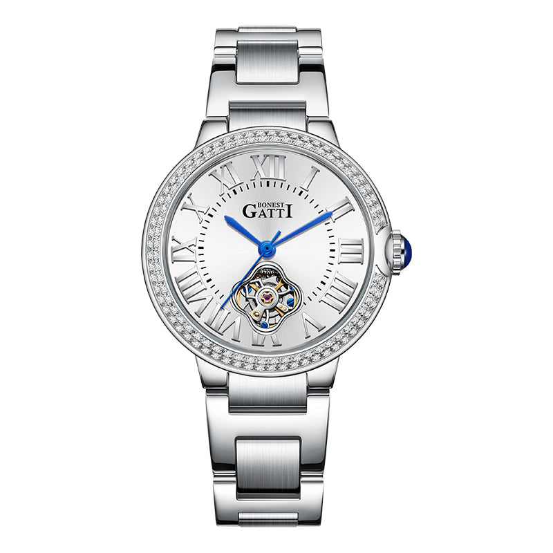 BONEST GATTI BG3006 Ladies Skeleton Automatic Watch – Sapphire Crystal