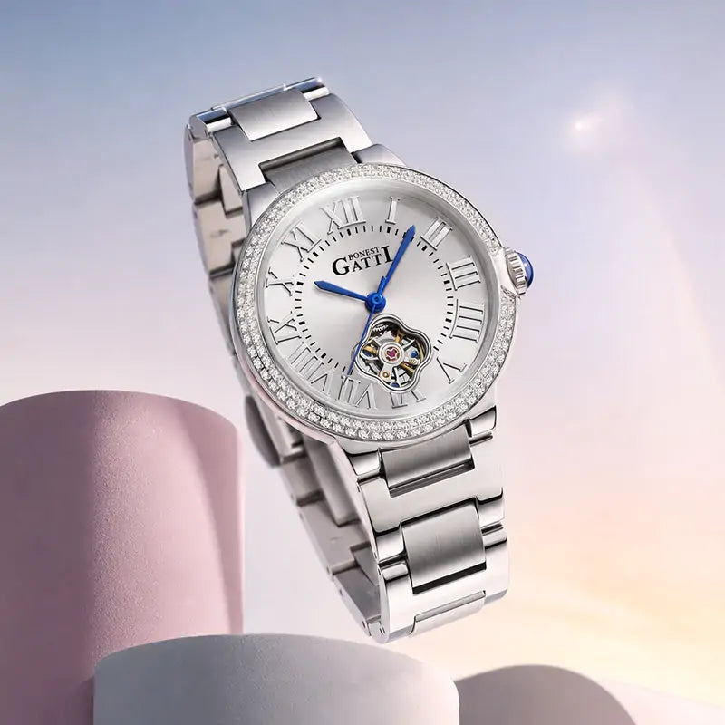 BONEST GATTI BG3006 Ladies Skeleton Automatic Watch – Sapphire Crystal