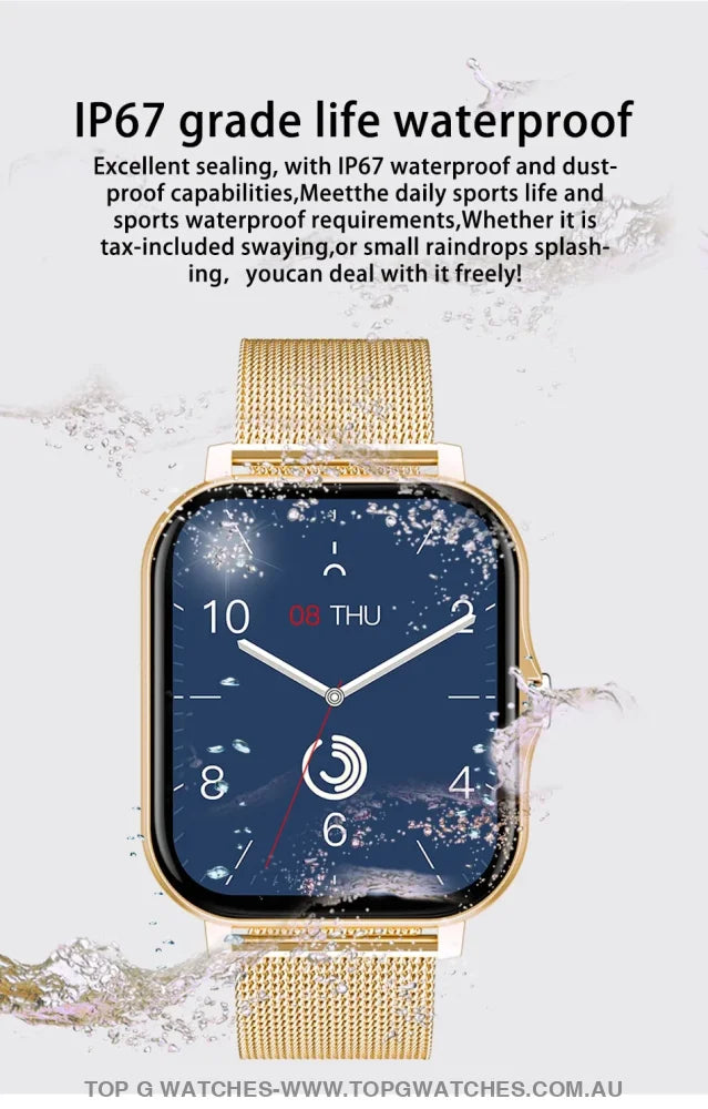 2024 Elegant Sports Fitness Bluetooth Digital Lige Square Smartwatch Wristwatch - Top G Watches