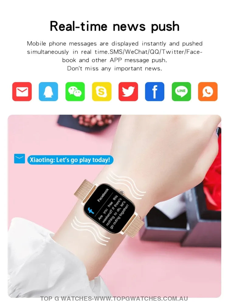 2024 Elegant Sports Fitness Bluetooth Digital Lige Square Smartwatch Wristwatch - Top G Watches