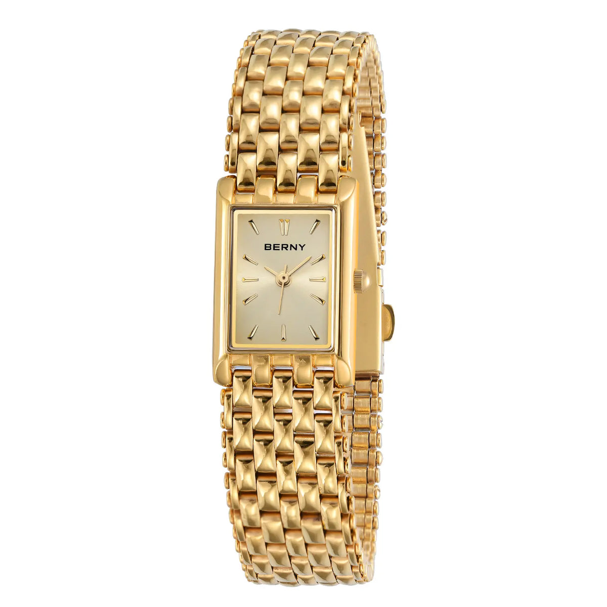 BERNY 2166L Women's Gold Square Dress Watch – Japanese Quartz - Top G Watches