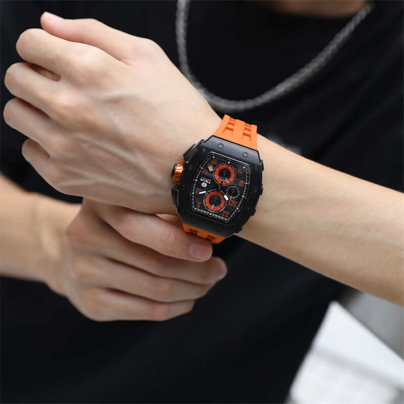 Official TSAR BOMBA Elemental Series TB8204Q – Calendar & Chronograph Watch