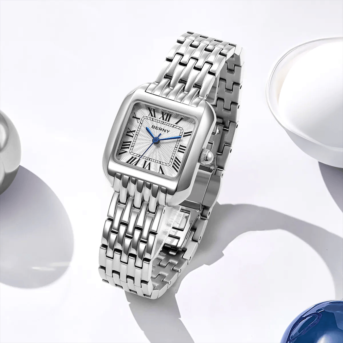 BERNY 2706VLS Women's Square Textured Dial Watch – Japanese Quartz - Top G Watches