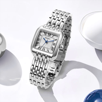 BERNY 2706VLS Women's Square Textured Dial Watch – Japanese Quartz - Top G Watches