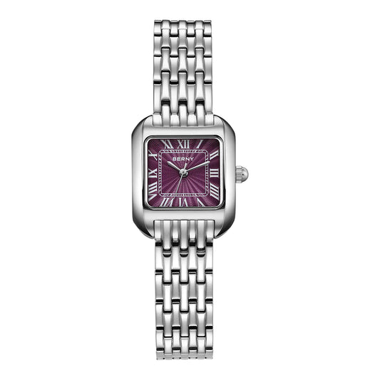 BERNY 2706VLS Women's Square Textured Dial Watch – Japanese Quartz - Top G Watches