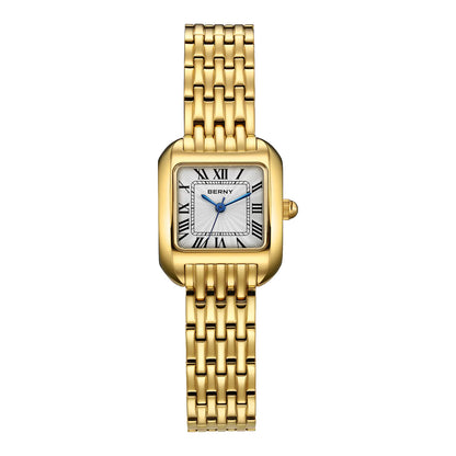 BERNY 2706VLY Women's Gold Square Quartz Dress Watch - Top G Watches