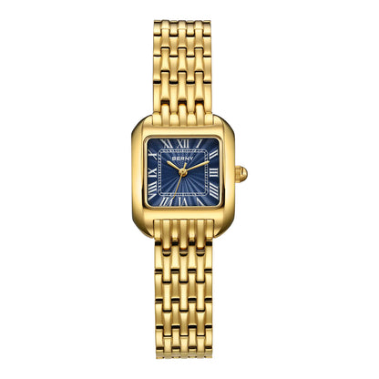 BERNY 2706VLY Women's Gold Square Quartz Dress Watch - Top G Watches