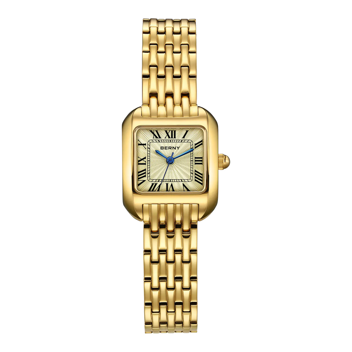 BERNY 2706VLY Women's Gold Square Quartz Dress Watch - Top G Watches