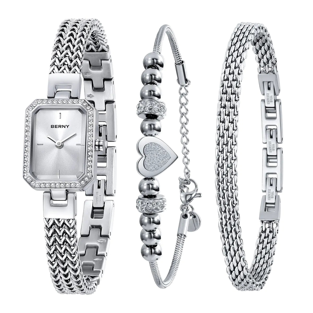 BERNY 2922L Women's Luxury Quartz Watch & Matching Bracelet Set - Top G Watches