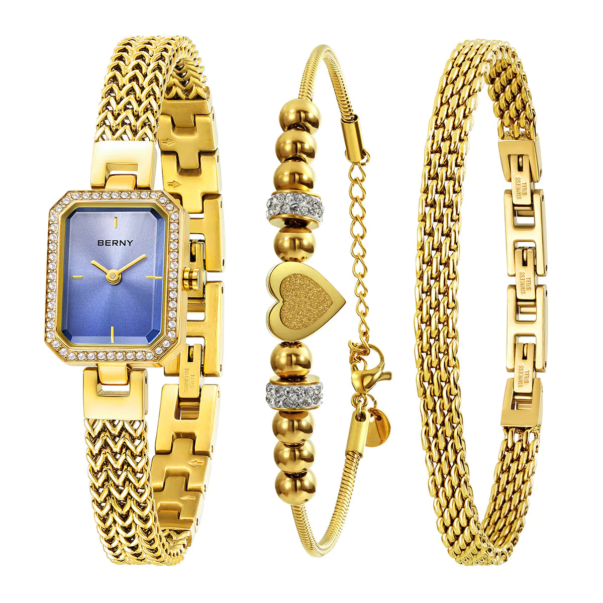 BERNY 2922L Women's Luxury Quartz Watch & Matching Bracelet Set - Top G Watches