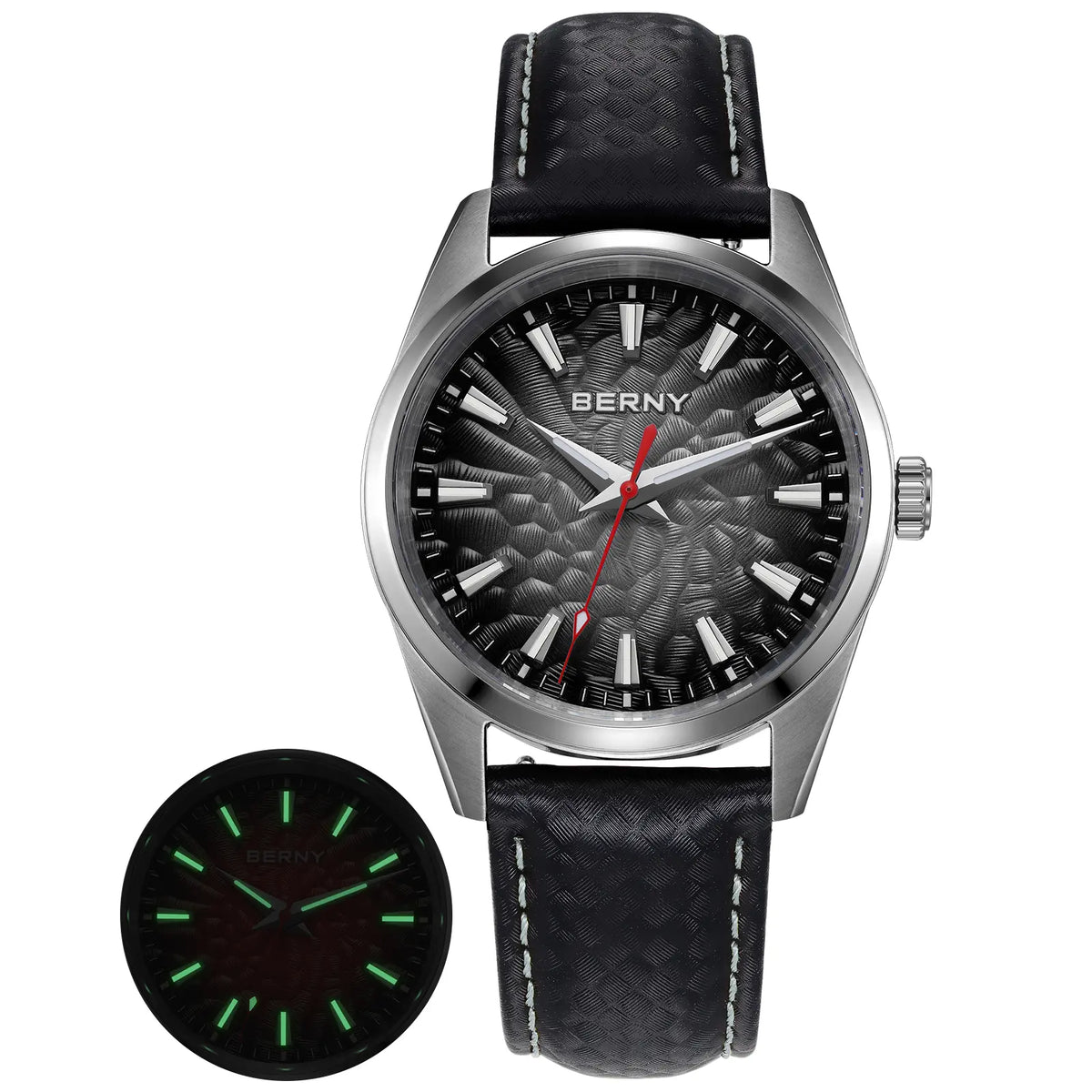 BERNY 2954MP Men's Quartz Dress Watch – Volcanic Dial - Top G Watches