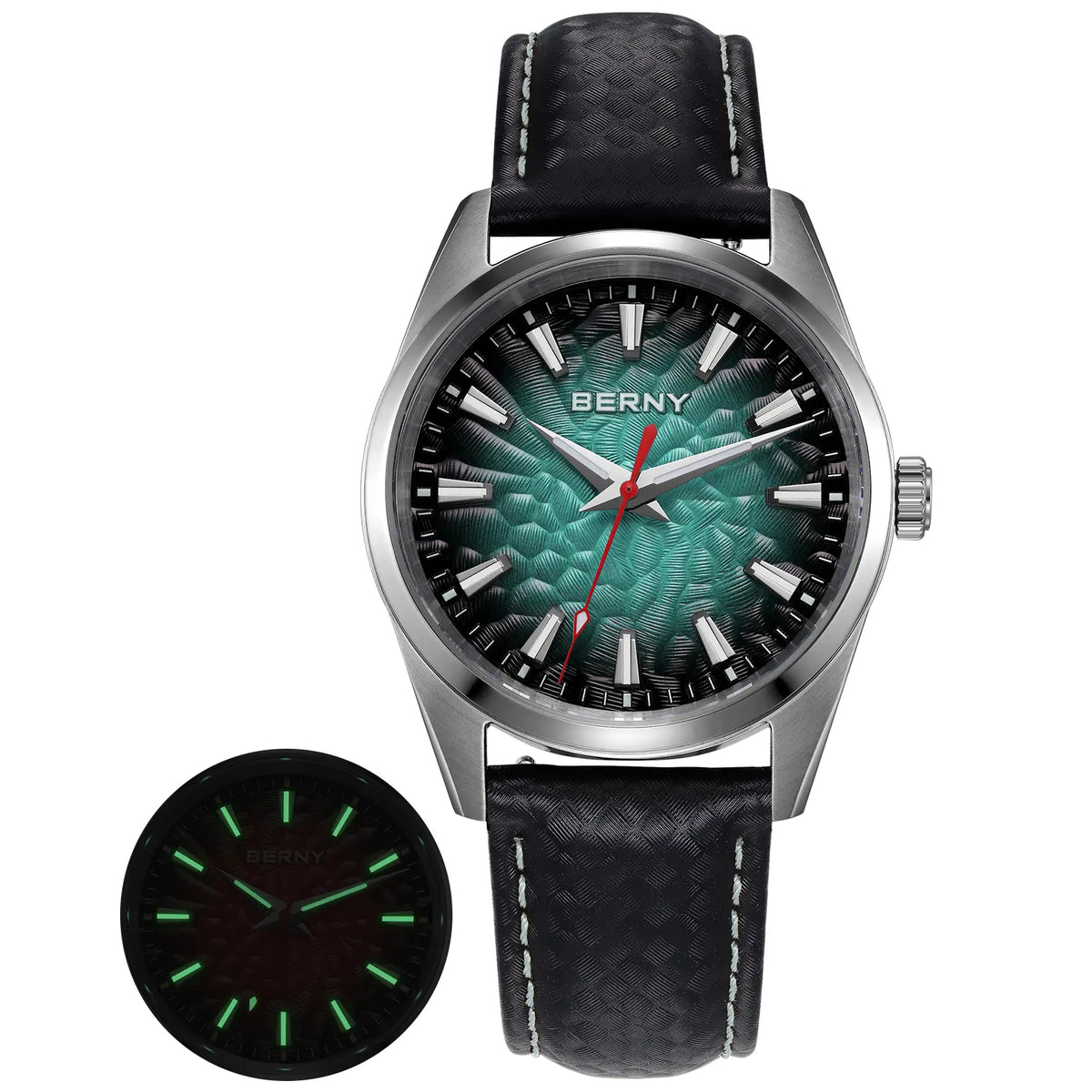 BERNY 2954MP Men's Quartz Dress Watch – Volcanic Dial - Top G Watches