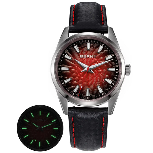 BERNY 2954MP Men's Quartz Dress Watch – Volcanic Dial - Top G Watches