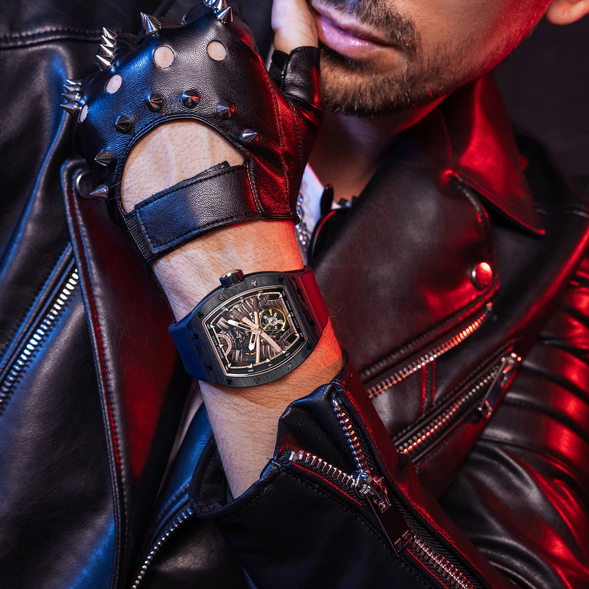 Bonest Gatti BG9008 Phantom Black – Carbon Skeleton Tourbillon Automatic Watch - Top G Watches