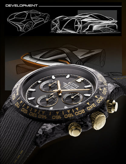 Bonest Gatti BG9010 Carbon Fibre Automatic Chronograph – Sport-Precision Craft - Top G Watches