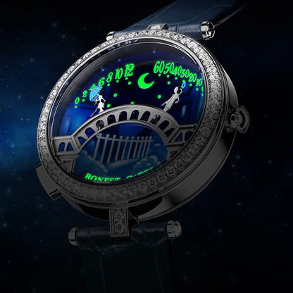 BONEST GATTI BG3004 Pont des Amoureux “Lovers’ Bridge” Animated Ladies Watch