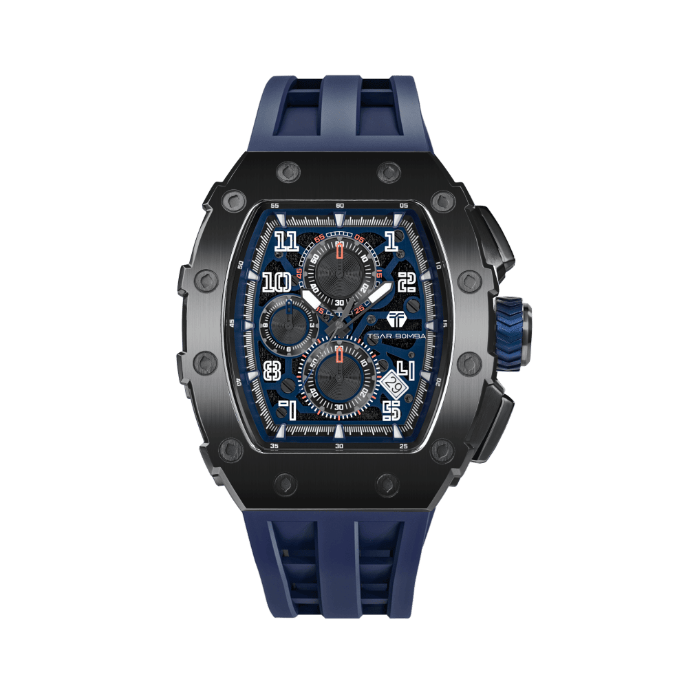 Official TSAR BOMBA Elemental Series TB8204Q – Calendar & Chronograph Watch