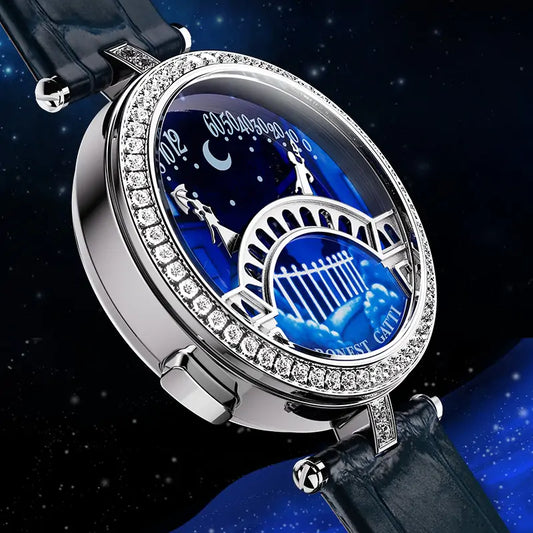 BONEST GATTI BG3004 Pont des Amoureux “Lovers’ Bridge” Animated Ladies Watch