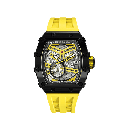 Official TSAR BOMBA Stainless Steel Automatic Skeleton Watch – TB8208A